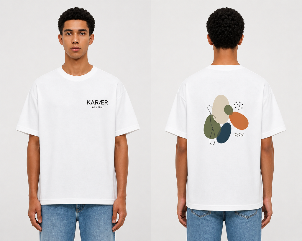 KARÆR Atelier T-shirt van zuiver katoen met logo