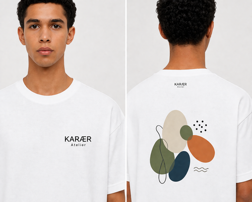 KARÆR Atelier T-shirt van zuiver katoen met logo